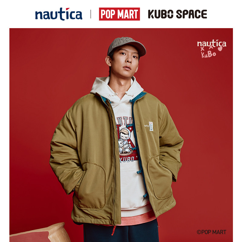 nautica×POPMART泡泡玛特KUBO联名双面穿中国结盘扣厚外套棉服,淘宝优惠券,粉丝福利购,淘宝优惠卷