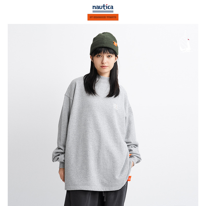 【官方正品】汤本弘通监制 nautica日系中性半高领卫衣HYKW3417 - 图1