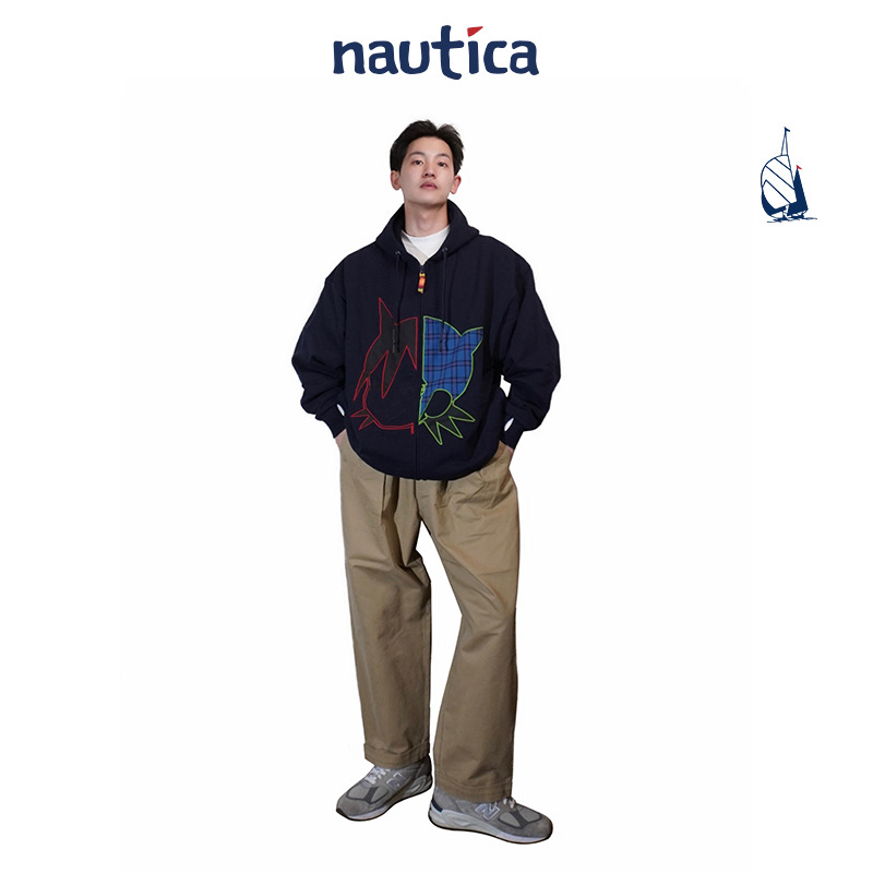 【龙年限定】nautica×JUN INAGAWA联名日系中性嘻哈卫衣JIKW4102