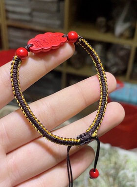 朱砂红砂逢考必过手绳中高考必胜学生礼物考试上岸男女款手链锦鲤