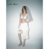Front button hollow lace back push-up bra for women