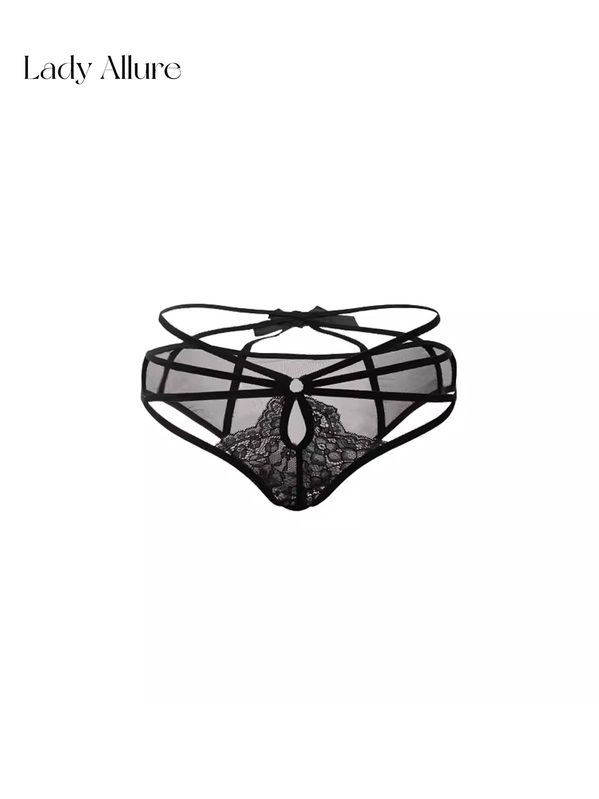 「LA」视觉尤物*原创性感女神御姐透明轻薄蕾丝低腰交叉绑带内裤,淘宝优惠券,粉丝福利购,淘宝优惠卷