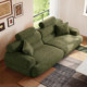 French chenille fabric sofa with removable high headrest