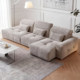 Fully removable and washable chenille velvet corner chaise sofa