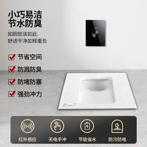箭牌卫浴蹲便器家用卫生间蹲坑蹲厕厕所装修一体防臭大便器感应器