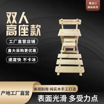 Solid Wood Nostalgic Ice Skating Car Outdoor Skating Rink Wood Climbing Plow Legs Donkey Skating Rink Ice Sports Snowboard Ice Rink