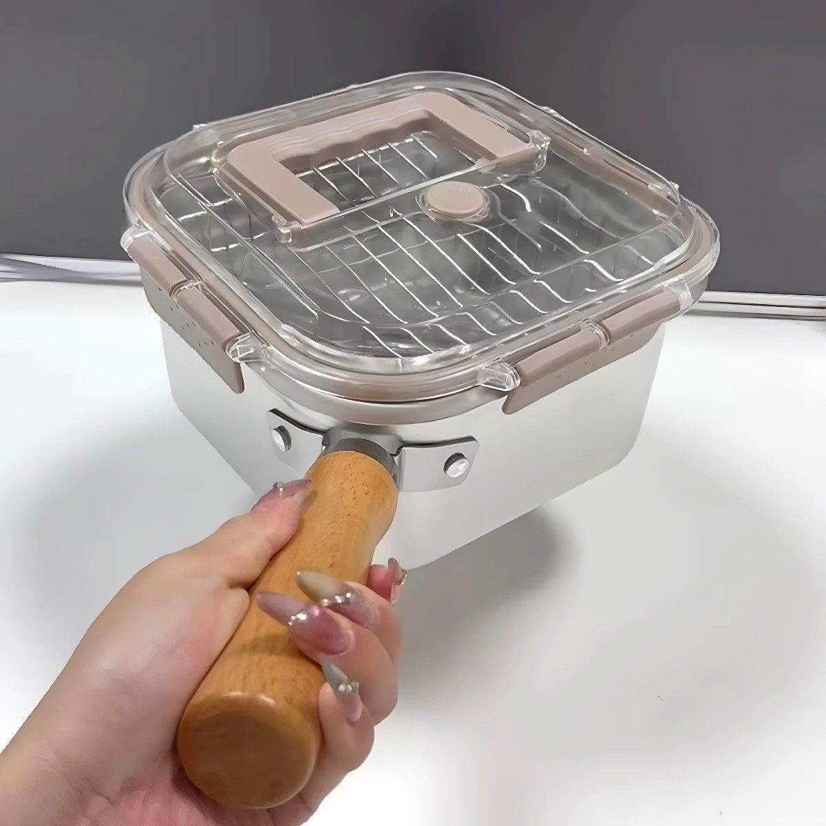 迷你炸锅家用多功能304不锈钢煎锅可电磁炉燃气露营便携带盖密封.,淘宝优惠券,粉丝福利购,淘宝优惠卷