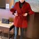 高级感大翻领毛呢外套女2025春秋新款小个子洋气系带时髦呢子大衣