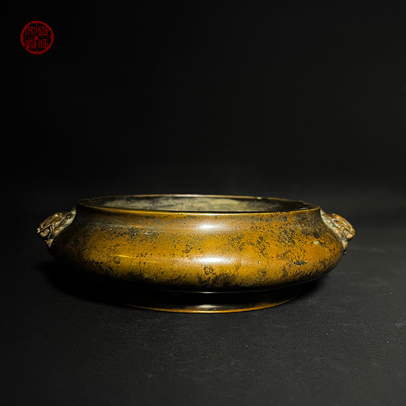 中国  清代銅香爐  銅嵌絲大香爐 銅器 5キロ 中国 清代銅香爐 銅嵌絲大香爐 銅器 5キロ