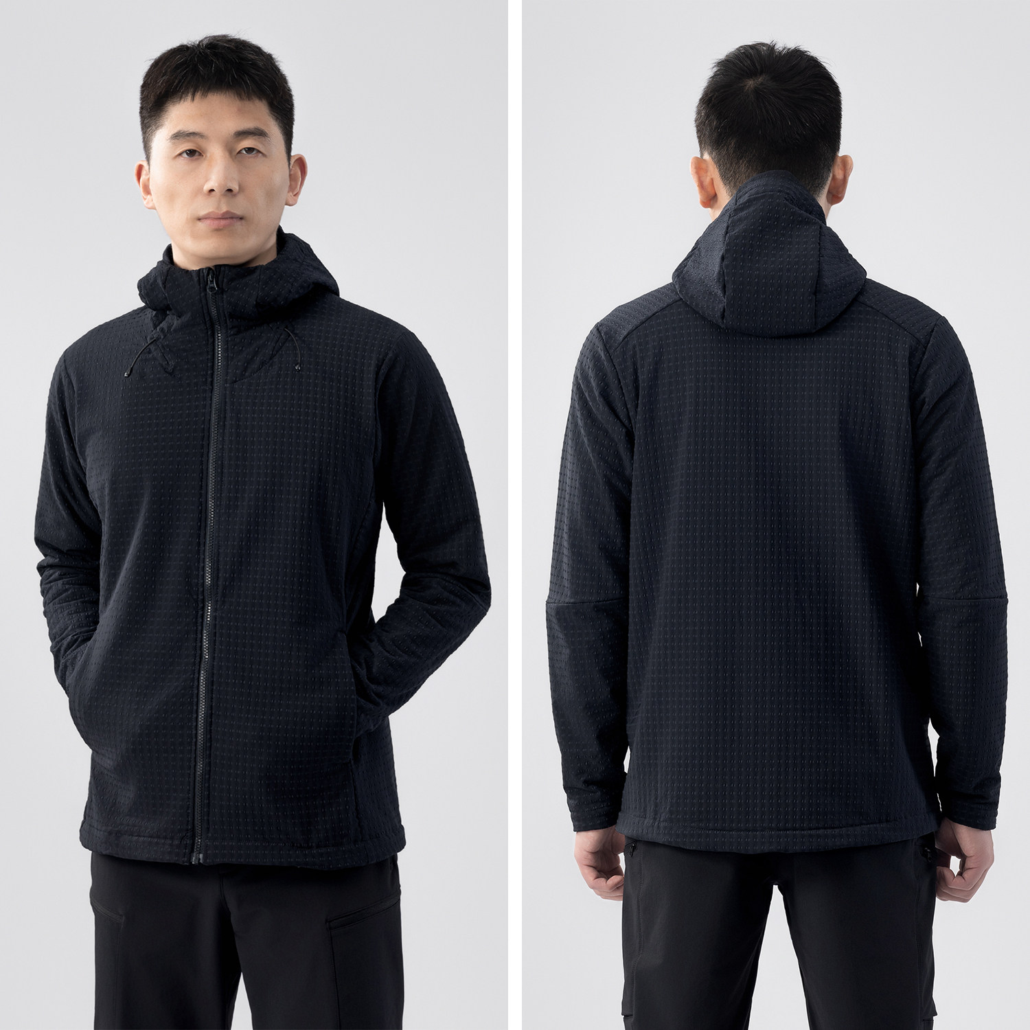 驴之户外软壳抓绒衣男耐磨保暖透气连帽夹克徒步登山通勤上衣