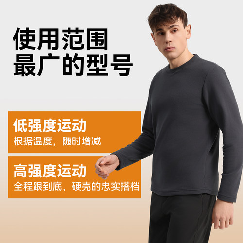 驴之户外P100级轻量抓绒衣秋冬保暖御寒套头柔软舒适透气运动长袖 - 图2