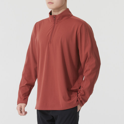 Under Armour安德玛长袖T恤男装秋季款男子半拉链款套头运动上 - 图0