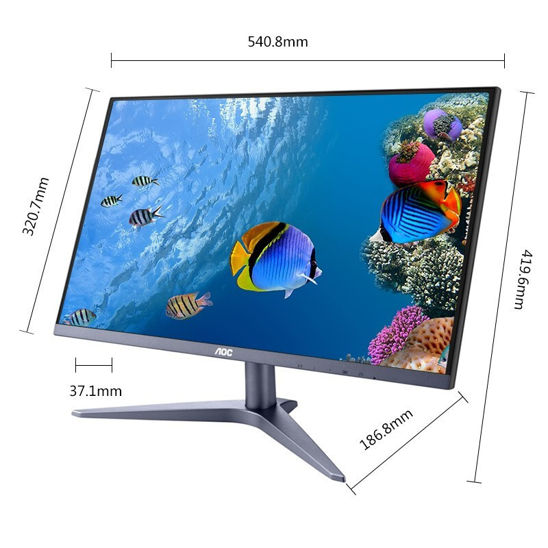 AOC显示器24B1XH2/BS 23.8英寸100Hz 1080P全高清低蓝光家用办公液晶电脑屏幕24B1XH2/BS-图0