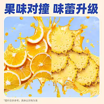 【喜之郎】果肉果冻蜜桔凤梨味520g*2袋[6元优惠券]-寻折猪