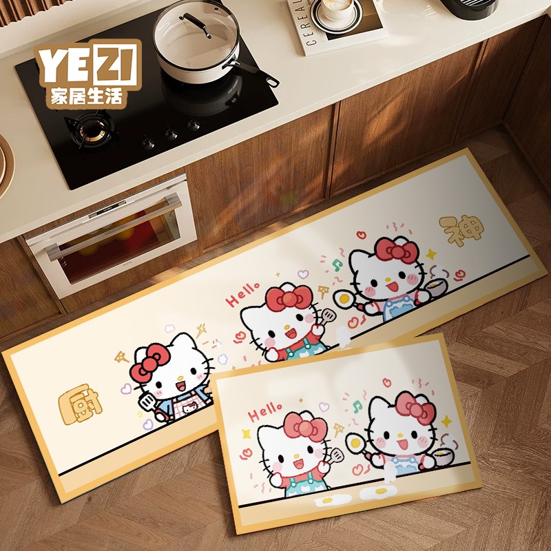 Katie Meow Kitchen Absorbent Floor Mat Hot Sale