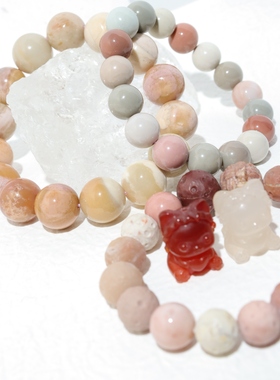 元荷阿拉善一图一物玛瑙手串