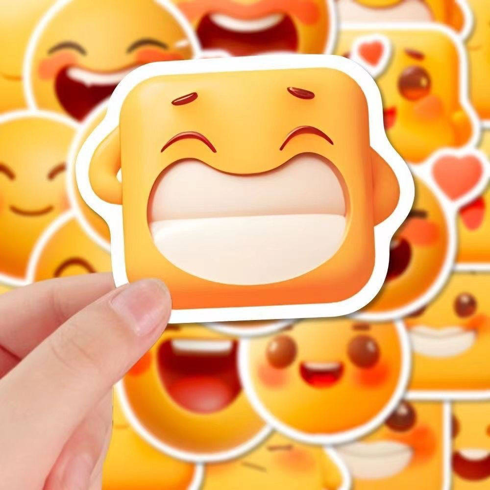 124张呆萌小表情贴纸可爱小黄脸表情包贴画装饰diy手账手机壳防水,淘宝优惠券,粉丝福利购,淘宝优惠卷