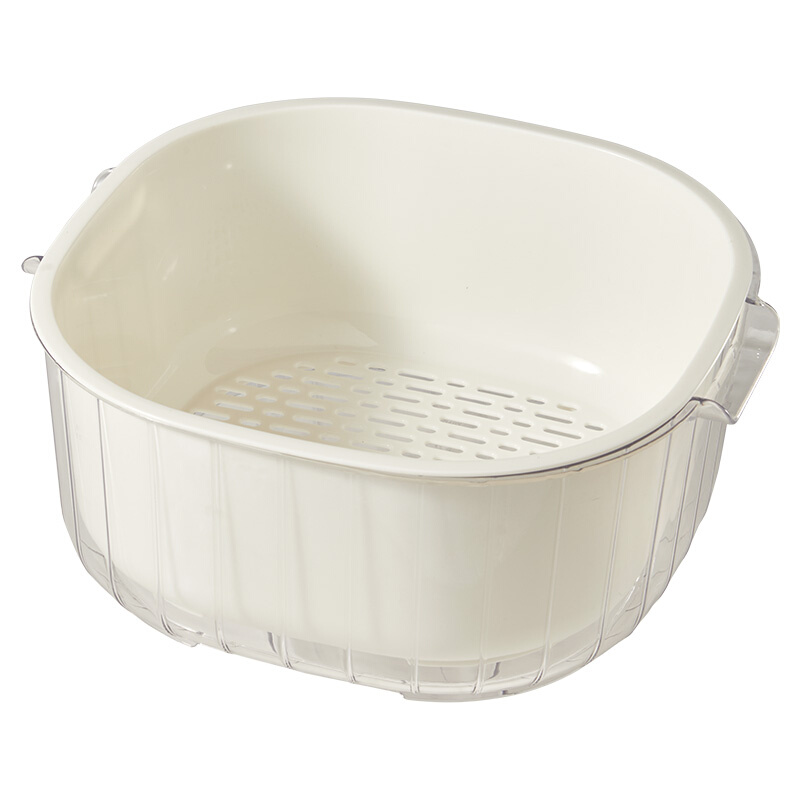 洗菜盆沥水篮厨房家用双层水槽洗水果滤水菜篓塑料水果盘洗菜篮子 - 图0