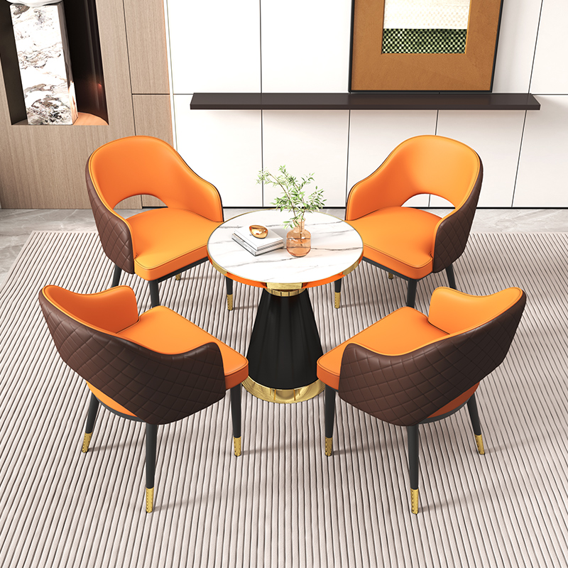 北欧轻奢餐椅家用高级现代简约凳子靠背饭厅酒店洽谈商用餐桌椅子 - 图0
