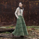 Cotton and linen Chinese style new Chinese style skirt thickened and velvet