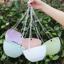 Special indoor self-absorbent plastic flower pot for hanging hook and planting green lorries suspended by hanging-basket-flower pot hanging basin suspended hook