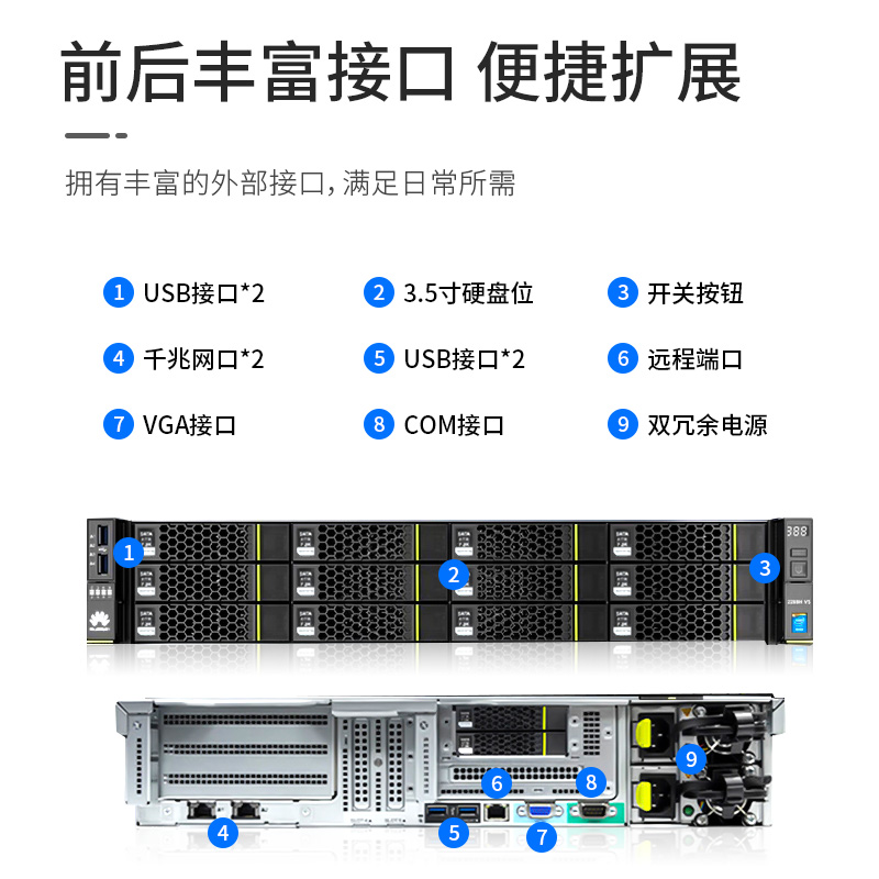 2U华为2288V3/2288HV5/5288V5/4U机架式服务器主机ERP存储云计算 - 图1
