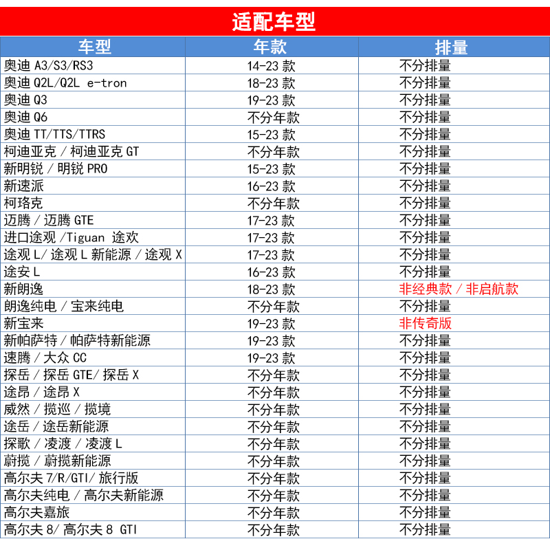 高尔夫7R/7GTI/7旅行版/嘉旅高尔夫8GTI大众Tiguan马勒空调滤芯器