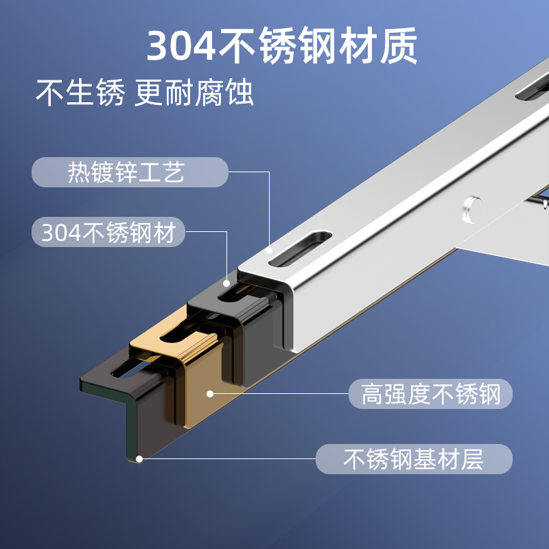 加厚304不锈钢空调外机支架三角支架美的格力通用1.5/2/3匹挂架子 - 图2