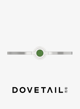 DOVETAIL卯时珠宝环扣经典燕尾榫925银银色饰面碧玉手镯
