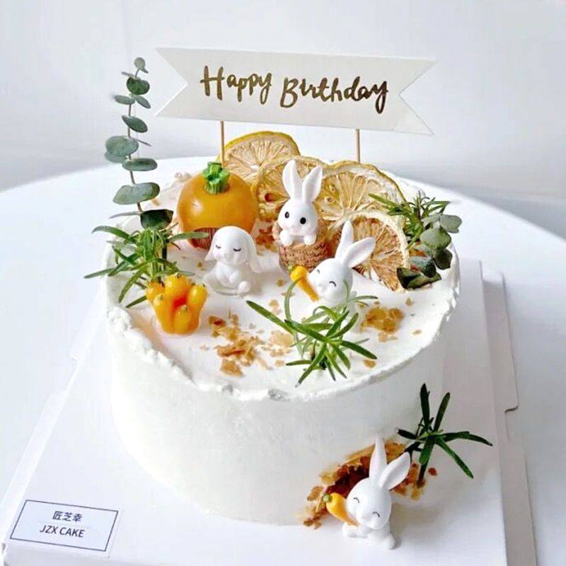 迷你胡萝卜兔子蛋糕装饰摆件小白兔房子情景烘焙配件森系蛋糕装饰,淘宝优惠券,粉丝福利购,淘宝优惠卷