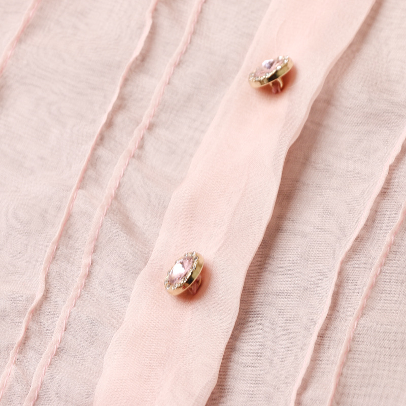 徐璐明星同款休闲春夏新款少女粉红色时尚上衣和A字摆短套装 - 图2