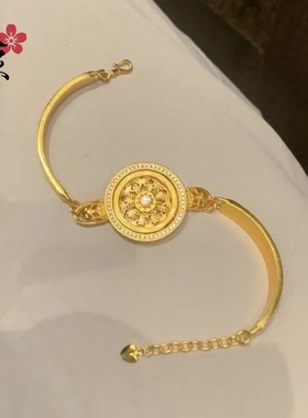 小红书爆款点钻转运星轮表带手链幸运皇冠马车可旋转镂空罗盘手饰