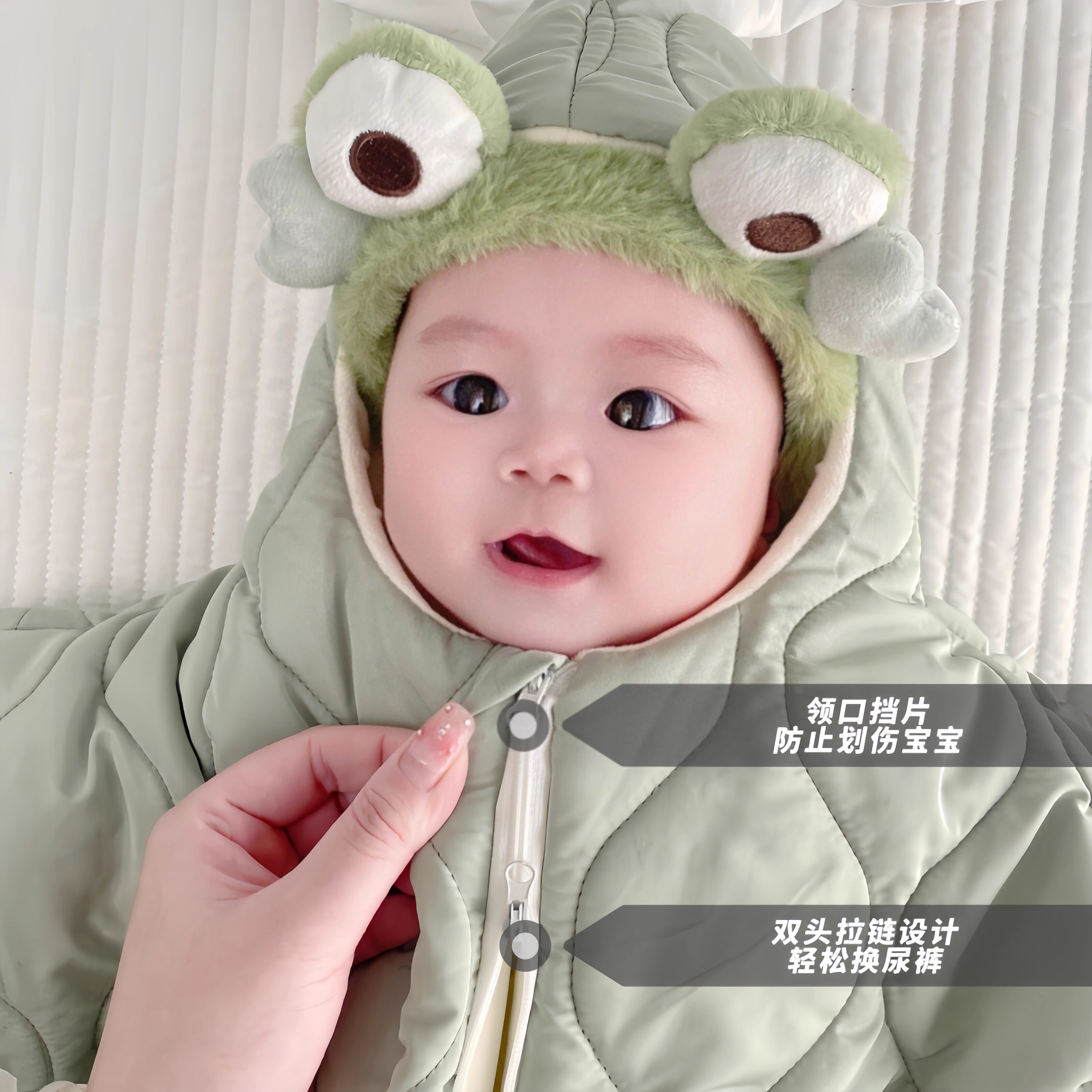 婴儿包被秋冬加厚宝宝外出抱被可爱派大星连体衣分腿睡袋保暖爬服