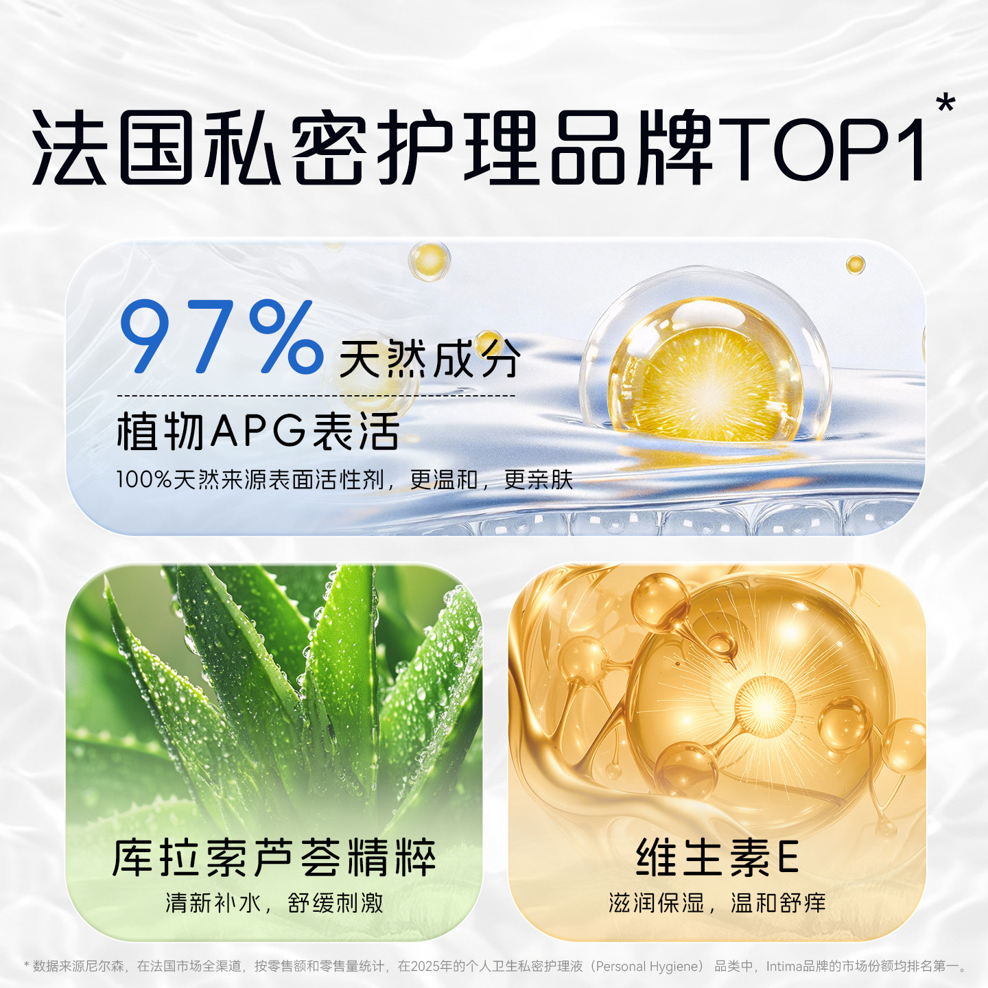 Intima茵缇玛芦荟私处洗护液私密处私部护理液女性妇科日常清洗液