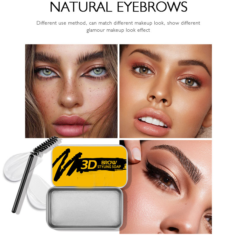 3D Soap Brows Kit, Eyebrow Freeze Styling Wax Waterproof Eye - 图3