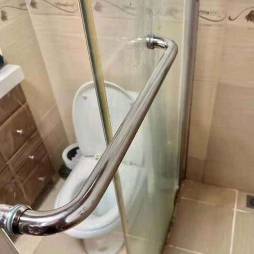 淋浴房拉手浴室玻璃门拉手卫生间浴室移门把手加厚304不锈钢铜. - 图1