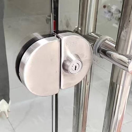 浴室门锁地插单双门玻璃门地锁玻璃门插销玻璃门锁免开孔玻璃门. - 图1