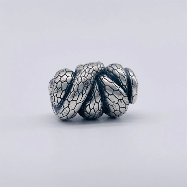 925 silver silver products s925 silver python separated beads snake zodiac element retro craft bracelet Tibetan style toy accessories