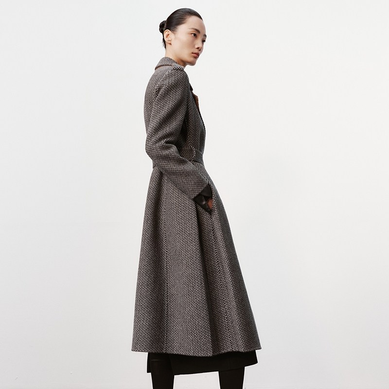 H·GENTEEL荷高新款冬装女风衣式系带羊毛高级感毛呢大衣外套女,淘宝优惠券,粉丝福利购,淘宝优惠卷