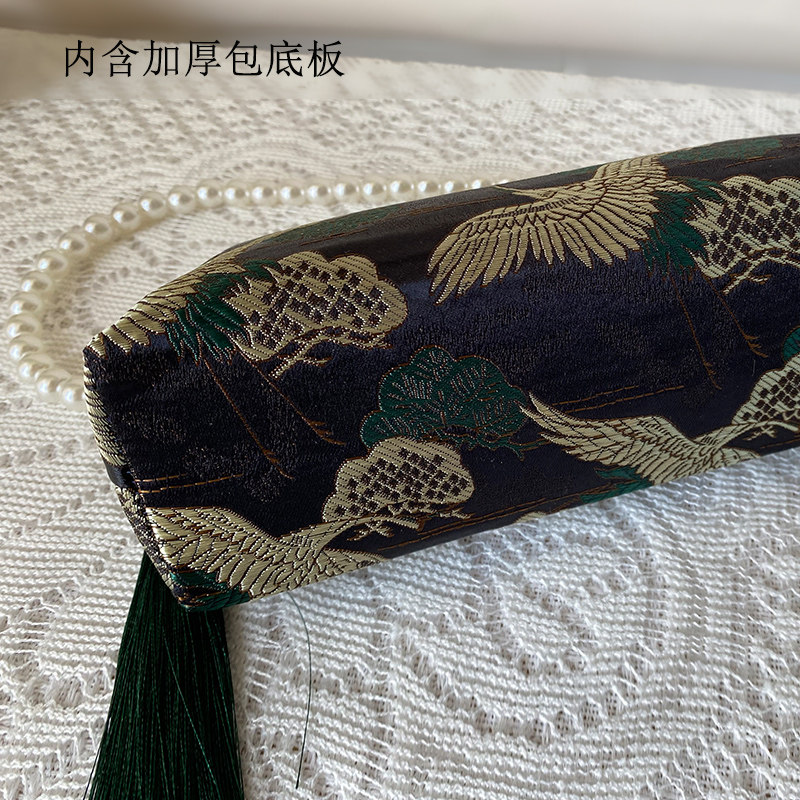 中式织锦缎手提流苏口金包复古单肩斜跨旗袍手工女包国风妈妈送礼,淘宝优惠券,粉丝福利购,淘宝优惠卷