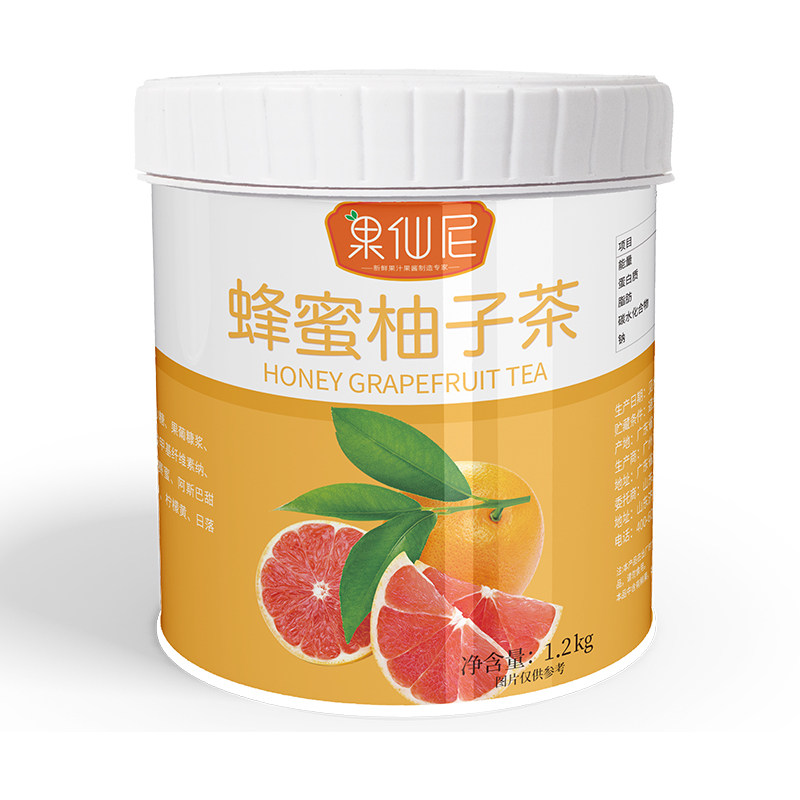 果仙尼柚子茶1.2 kg百香果茶果酱 果仙尼蜂蜜果味茶