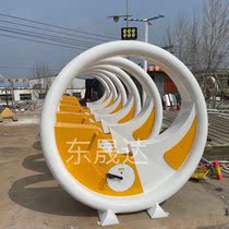 Stainless Steel Interactive Fountain Bike Pedalling Glowing Power Generation Light Installations Sports Fitness Bike Riding Bike