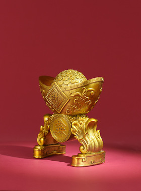 纯铜元宝摆件大金波萝菠萝家居客厅装饰乔迁礼品西南位吉祥物摆件