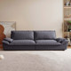 American minimalist black fabric sofa living room small apartment modern simple light luxury three-person straight sailing sofa
