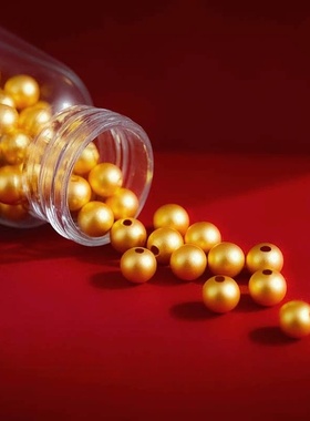 金包银小金珠散珠水贝黄金足金珠子礼物攒金珠金豆diy单珠配玉