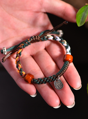 唐怀瑟手工编织藏式手绳编绳