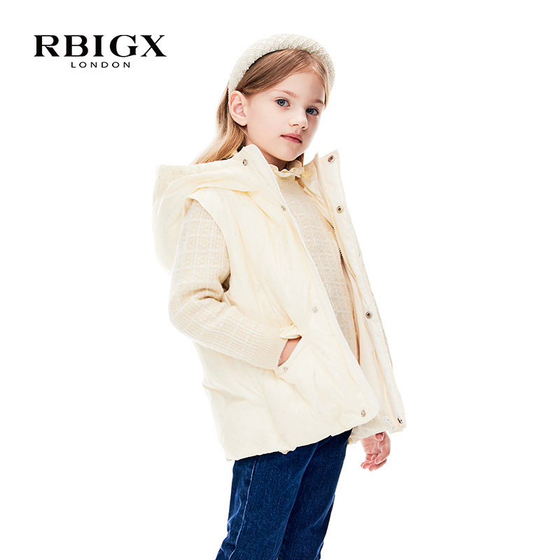 RBIGX瑞比克童装冬季新款洋气直充连帽羽绒服羽绒马甲,淘宝优惠券,粉丝福利购,淘宝优惠卷