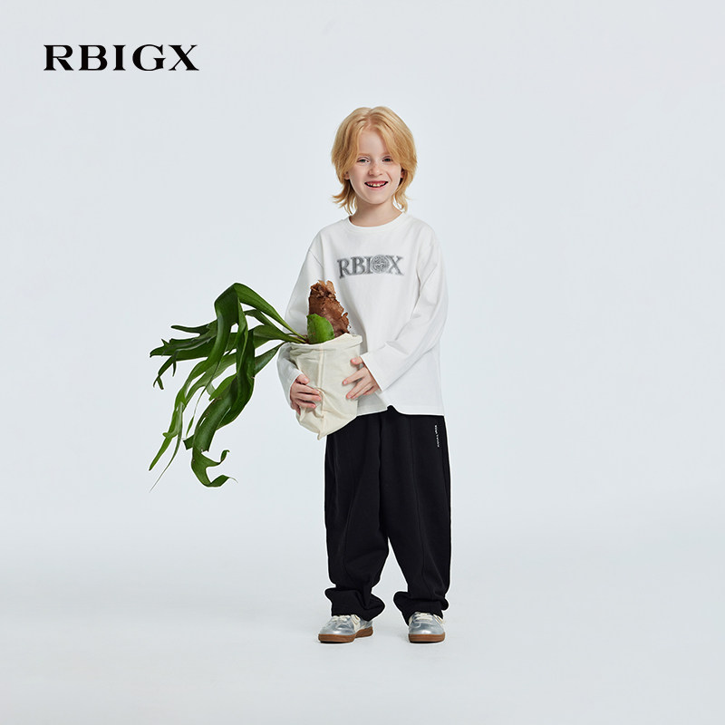 RBIGX瑞比克童装2026春季新款香蕉裤型宽松高腰长裤运动裤,淘宝优惠券,粉丝福利购,淘宝优惠卷