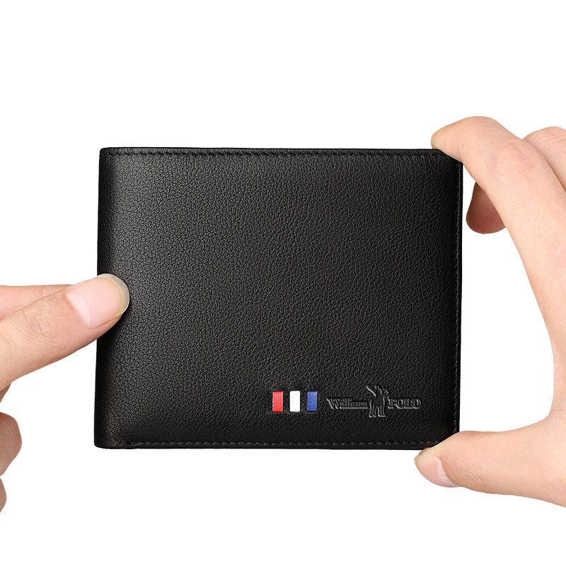 保罗男士真皮简约短款驾驶证钱包 williampolo莳亿钱包
