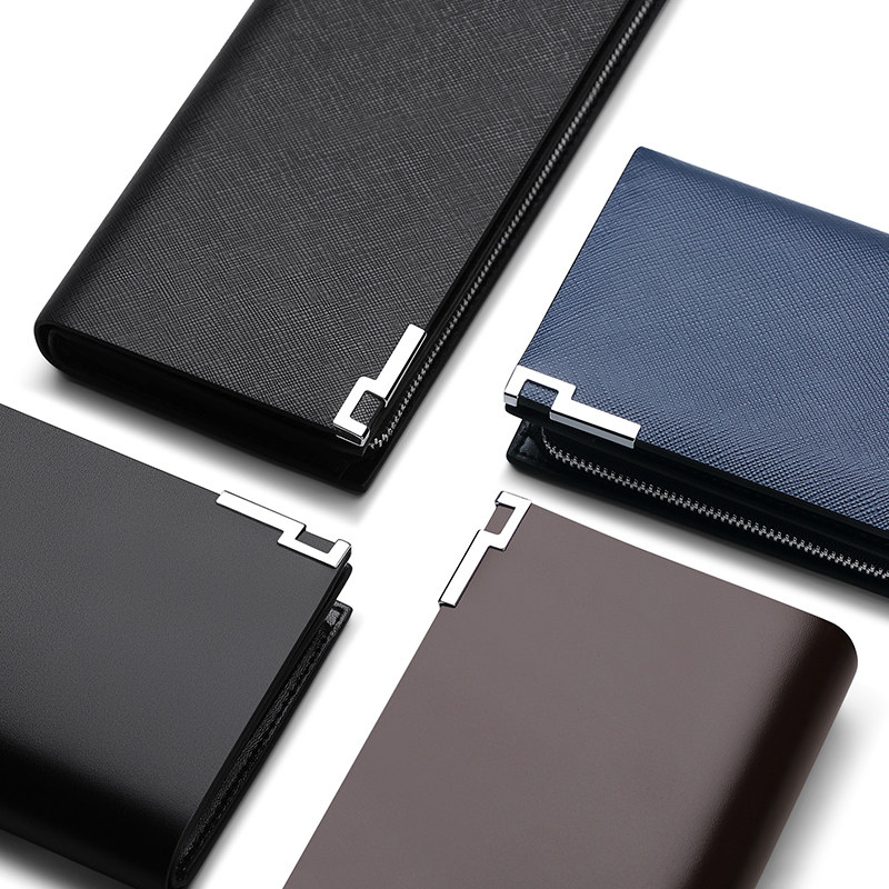 保罗长款拉链商务多功能真皮钱包 williampolo莳亿钱包